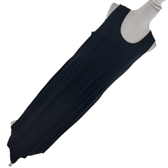 CHICO'S TRAVELERS! LUXE BLACK WRINKLE FREE FULL LENGTH TANK STYLE DRESS! SZ M - Picture 1 of 11